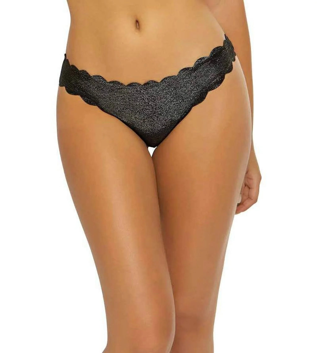 Full PilyQ Wave US Swim Cut Seamless Twilight BLACK Small Reversible Bottom,