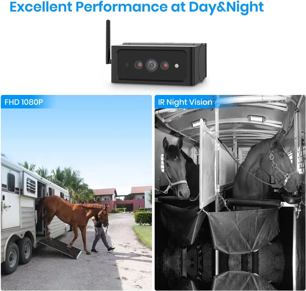 RV Monitor 7" Solar Backup Camera for with Auto-Vox 2 Trucks, for View Rear Cameras, Camera Trailer Systems Reverse Wireless