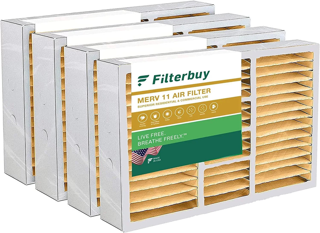 for Filterbuy 17x26x4 Lennox Pleated MERV (4-Pack) HVAC x6664 Filters Air 11 Furnace AC