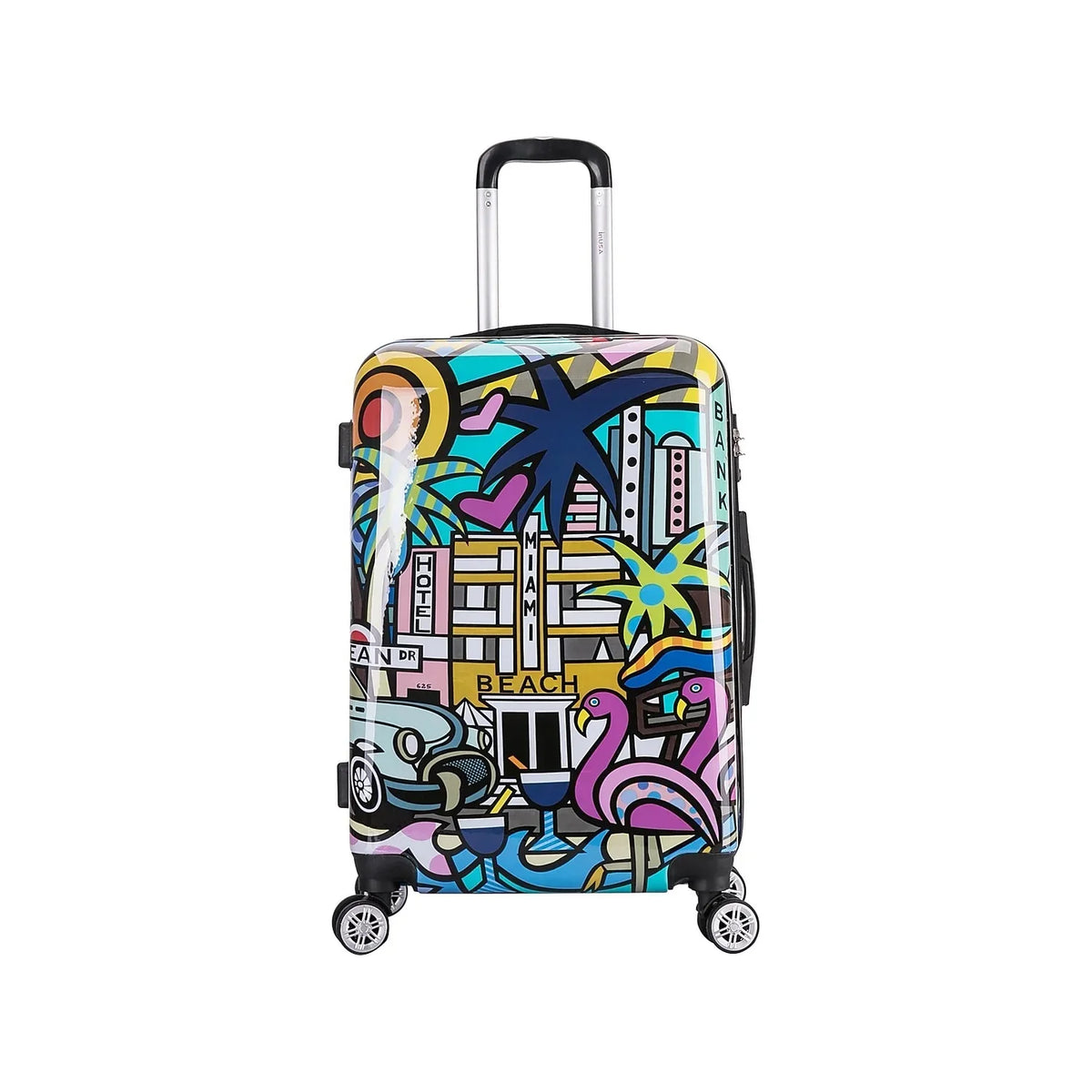 Prints 4-Wheel Miami InUSA Spinner (IUAPC00M-MIA) Luggage Plastic PC/ABS