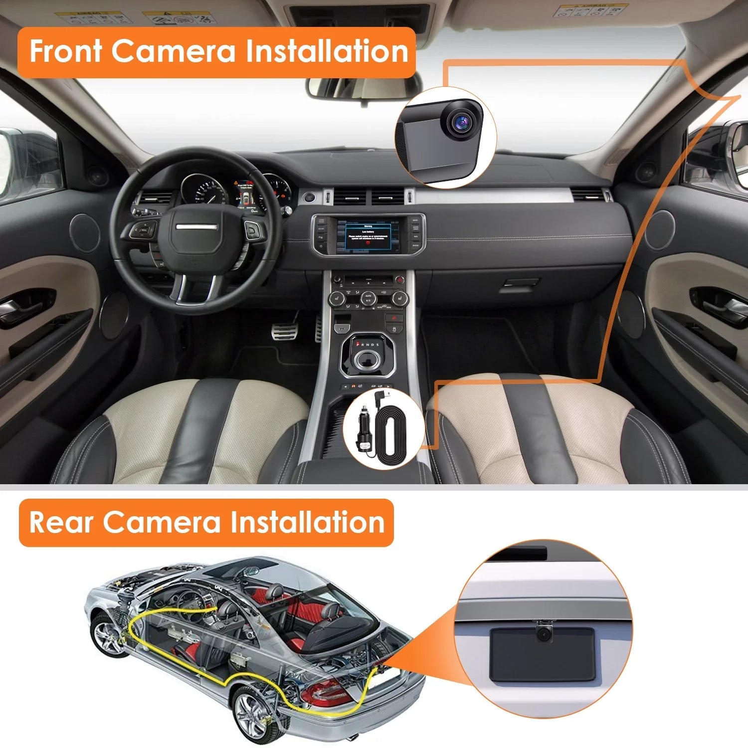 Monitor Dual 4K Lens DVR with Recorder Night Camera Parking Cam G-Sensor, HD Dash Angle Vision, 170° iMounTEK Car