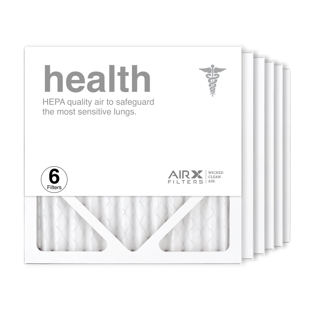 Made Air MERV Filter, 6-Pack, in Health AIRx USA Air Furnace Pleated 13 HVAC Filters 12x12x1 Filter the AC