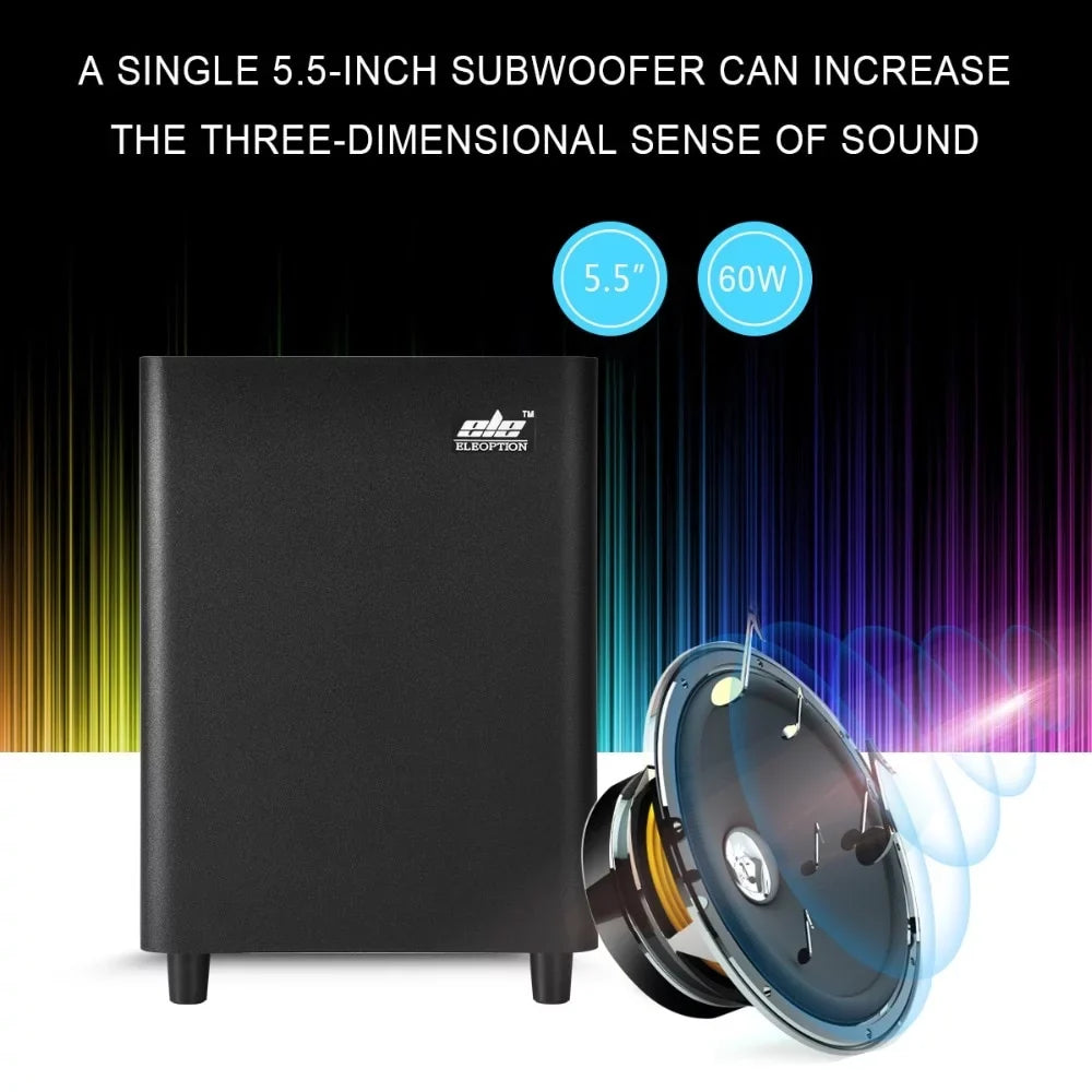 TV Bar Wall Home Theater Wireless 120W 2.1 Remote SoundBar Control Speaker System 3D SHANNA Bluetooth Mount Sound Surround