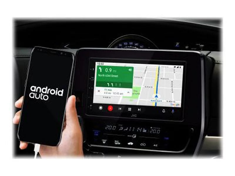 CarPlay, KW-M56BT and Double All-Digital DIN Premium SiriusXM Multimedia Receiver In-Dash Restored (Refurbished) 6.8" with Ready Auto, Android Bluetooth, Mobile JVC