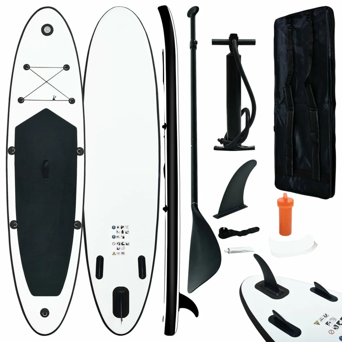 Inflatable Set Board OWSOO and White Paddle Black