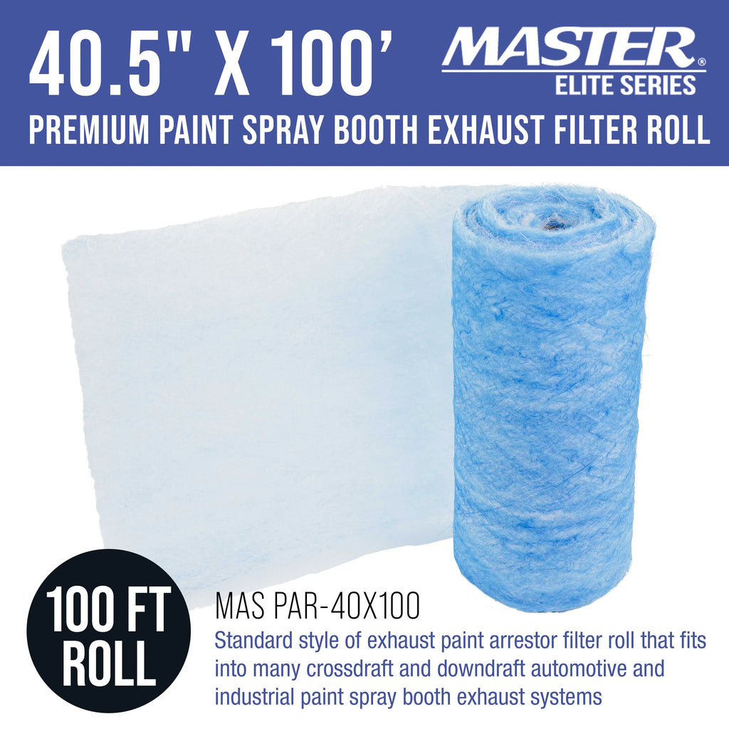 Exhaust Spray Paint Master Captures Paint Booth Roll, Refinish 40.5" Overspray - Premium Paint Heavy-Duty Elite x Particles - Traps 100' Autobody Auto Filter Arrestor Booths in Fiberglass Gram 18