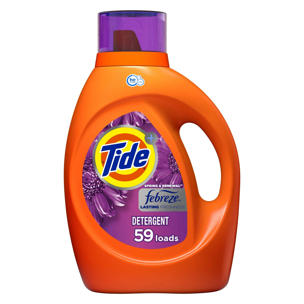 oz Renewal Tide 59 Laundry Liquid Loads Spring & fl 92 HE, Detergent,