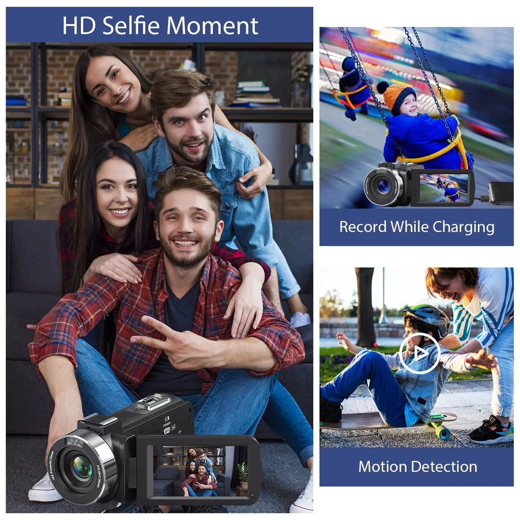 30FPS LCD Camera Vlogging Zoom Vision for Screen Camcorder MARVUE Night Video IR 4K Digital 48MP YouTube 3.0" 18X Camera Camera Touch with