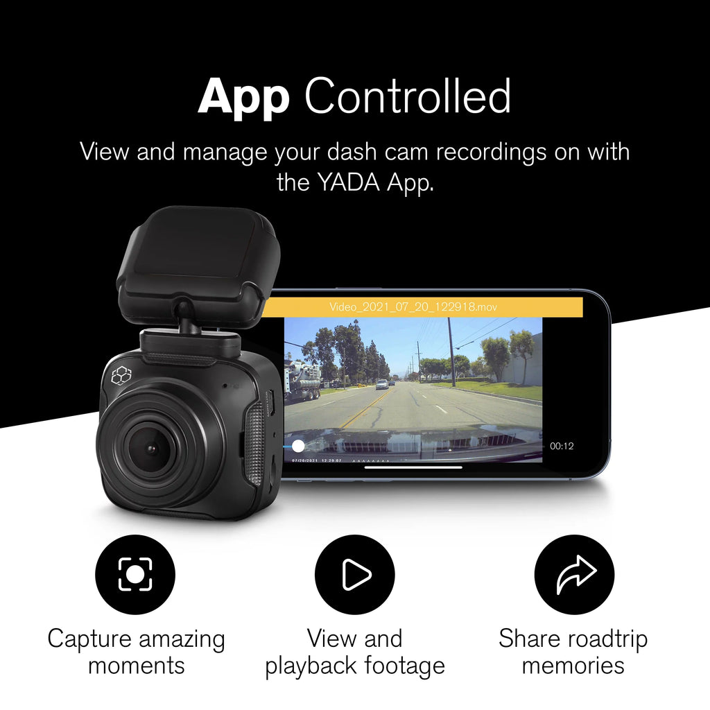 Wide App, Recording with 2.4" LCD with YADA Record Park Degree 1080p Loop Mode, G-Sensor Lense, Roadcam Angle 140 and Screen, Technology