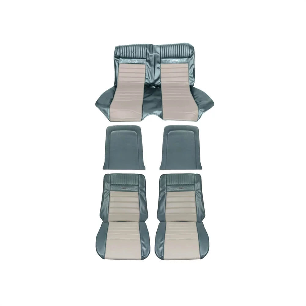 Pony 66CP-P-FULL-AQ 1966 Full - Scott Aqua/White Drake Upholstery Set