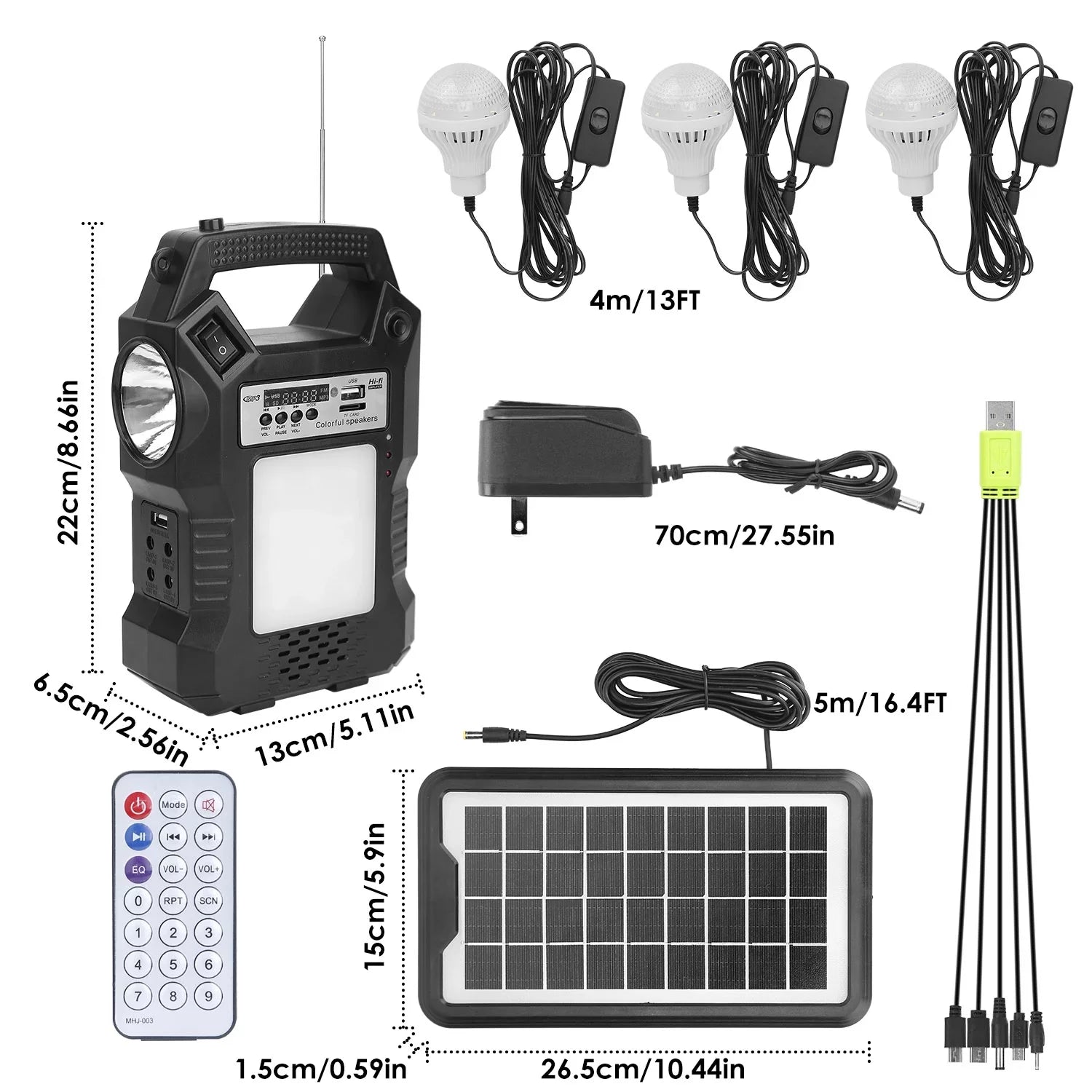 Charge exterior Generator with iMounTEK Bank Portable Bulbs LED Station Station Rechargeable Way Panel Dual Solar for Power 3 Power Powered Hiking Flashlight Camping to