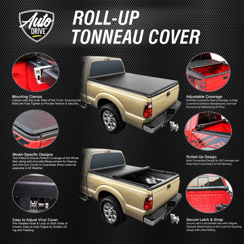 Bed 05-21 6ft 1in. Nissan Drive Cover up Truck Soft Bed Auto Fits Frontier Tonneau Roll