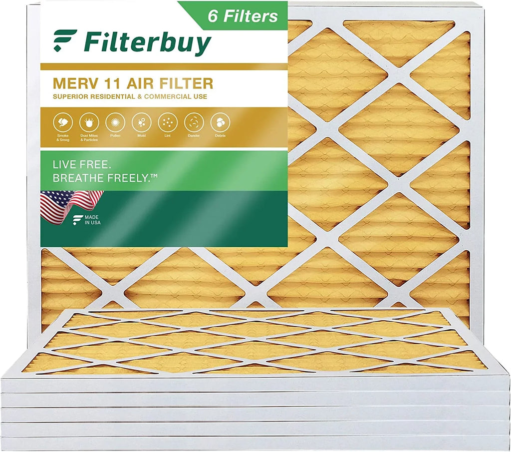 Filters Air AC Furnace Filterbuy HVAC MERV Pleated (6-Pack) 17x21x1 11