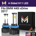 Sided 2017 Headlight 10000LM 12V Automotive White Replacement 440i Fog Racer H8 Bulbs 440i 6000K 4 H9 Diamond H11 xDrive Mega xDrive 60W Light 17 LED
