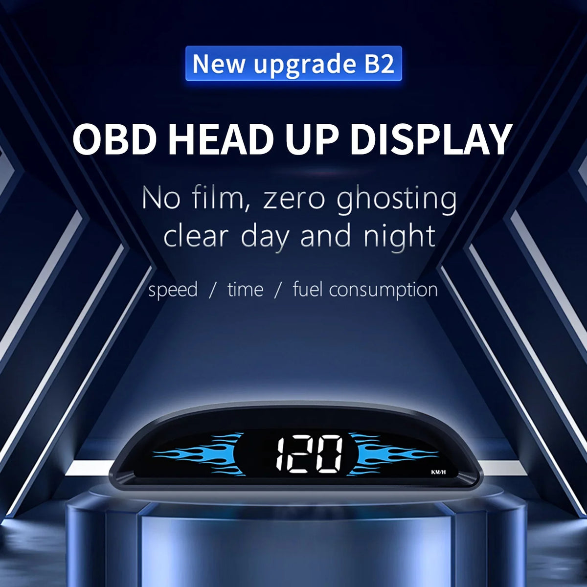 for Detector Diagnostic Speedometer Display, Car Improved Driving B2 Safety Multi-Functions Head-Up Nebublu
