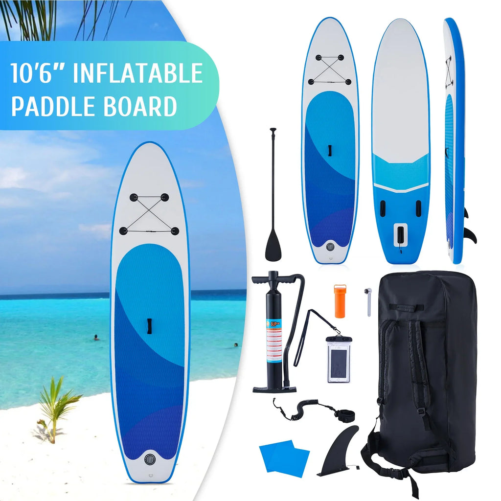 w Set, Paddle Board Board Accessory Inflatable SUP Blue for Hybrid 10'6" Preenex Adults