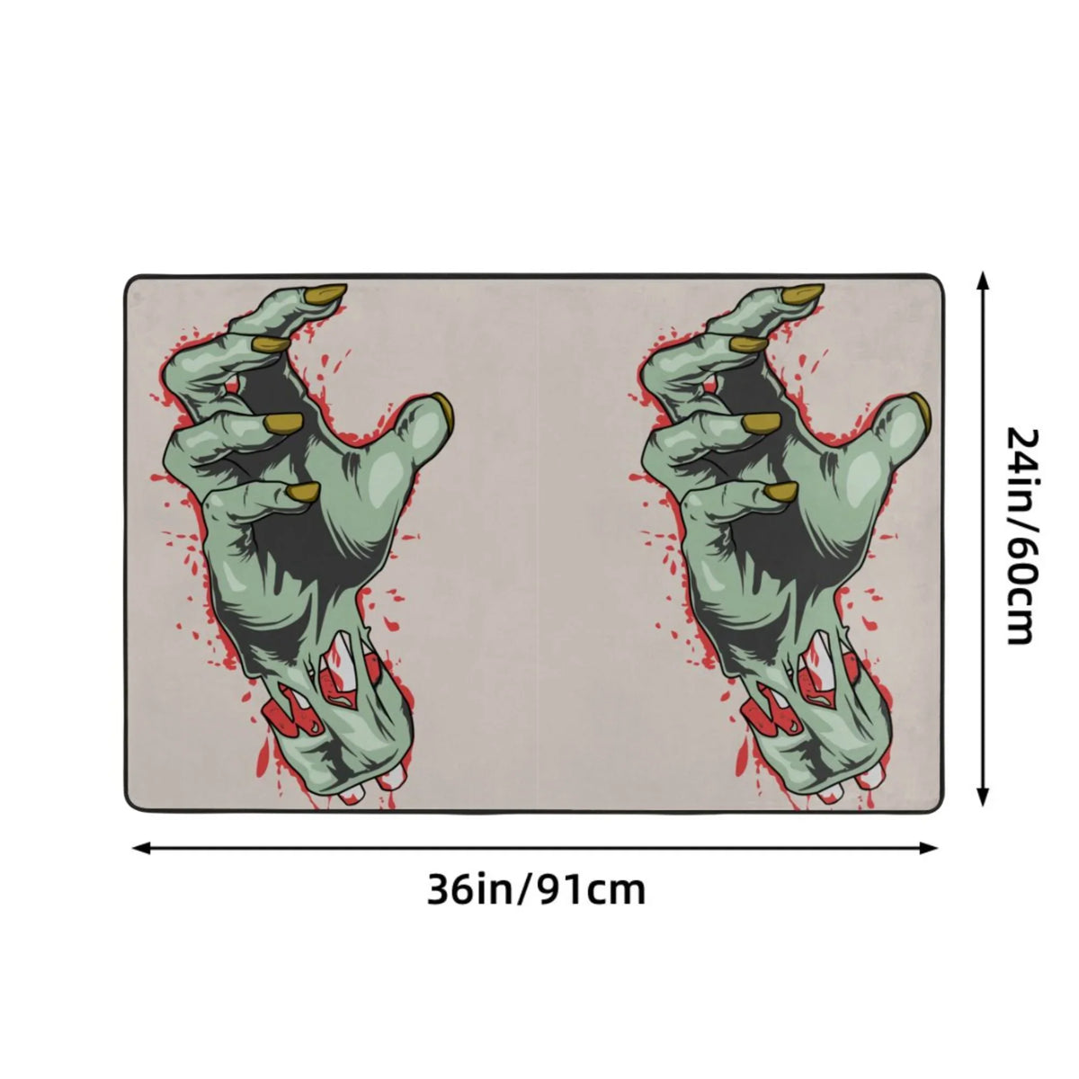 for Doormat Non-slip Floor Mat Living Room Horror Zombie Hand Rug Sink Blood Kitchen XMXY Rugs Area exterior Indoor,72"x48" Area Entrance, Facecloth