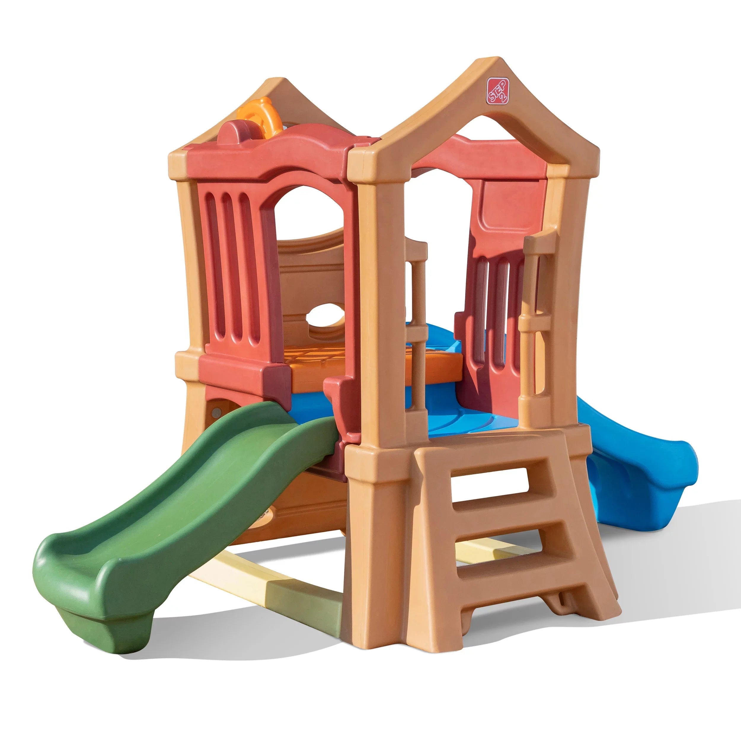 Toddlers Play Double Slide Climber, Up Step2