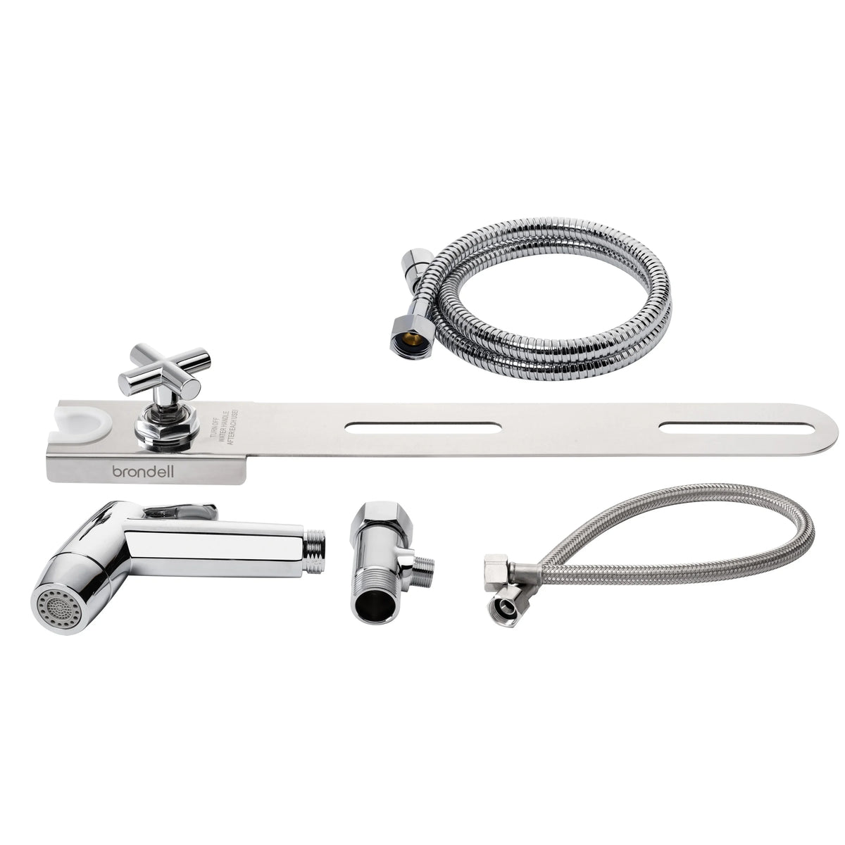in Bidet Easy Sprayer Shut with CleanSpa Hand-Held Integrated Brondell Holster Silver off and