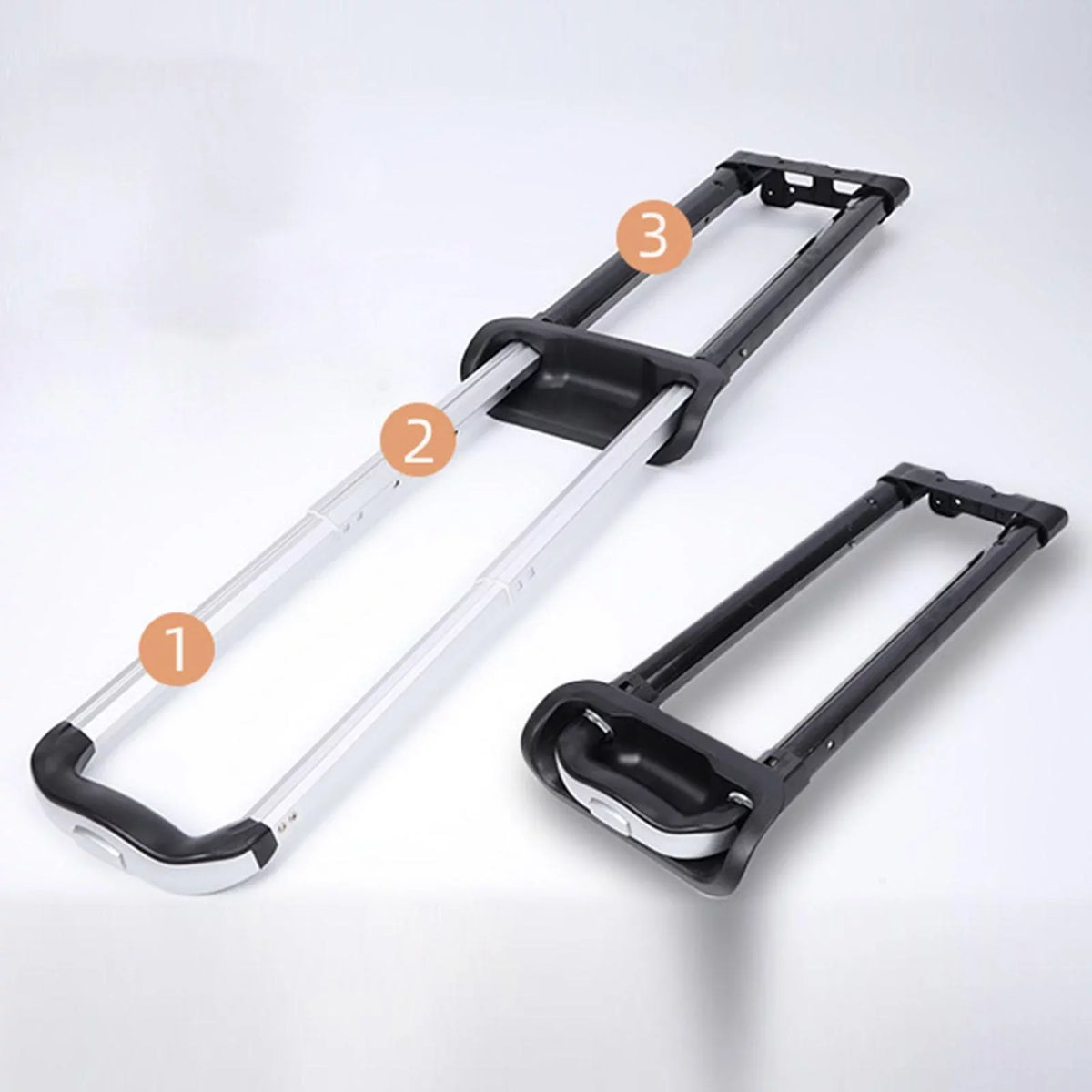 Parts Handle, Telescoping adjustable Three Black for , Trolley Ice Rod, Sections Speaker Suitcase Luggage Replacement Bucket Cart Case Pull