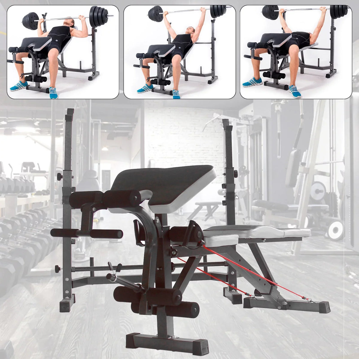 Preacher Workouts, Crunch Equipment Developer Handle Body Olympic Workouts Leg Bench, Home and with for for Bench Curl, Press At US Weight Champ Home Stock Workout