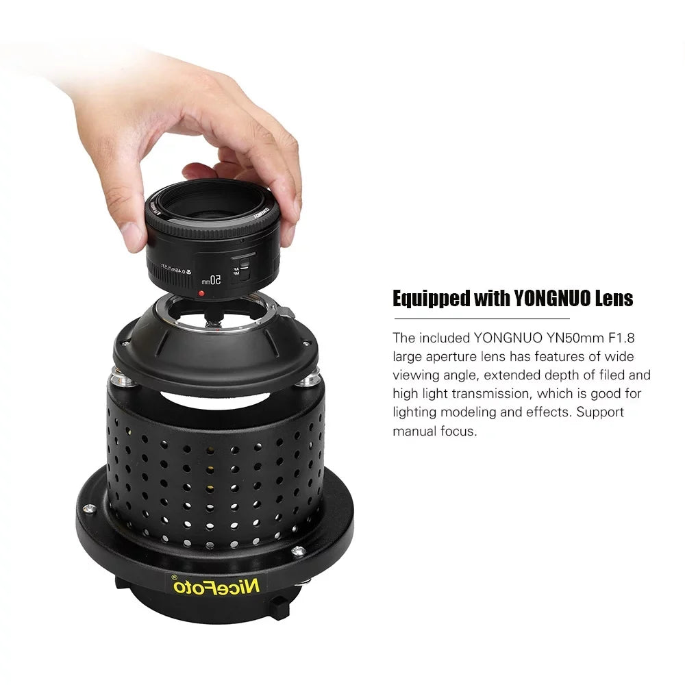 Lens Equipment Concentrator YONGNUO Bowens F1.8 Flash Snoot SN-29 Video Art Photographic YN50mm NiceFoto with Mount Conical Snoot Styling Accessories