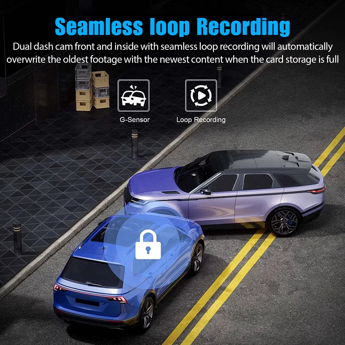 Cam Dual with and Rear, Camera, Vision Dash Backup Night Cam Screen 1080P HD Dash Car TSV 3 Channel Front Camera DVR
