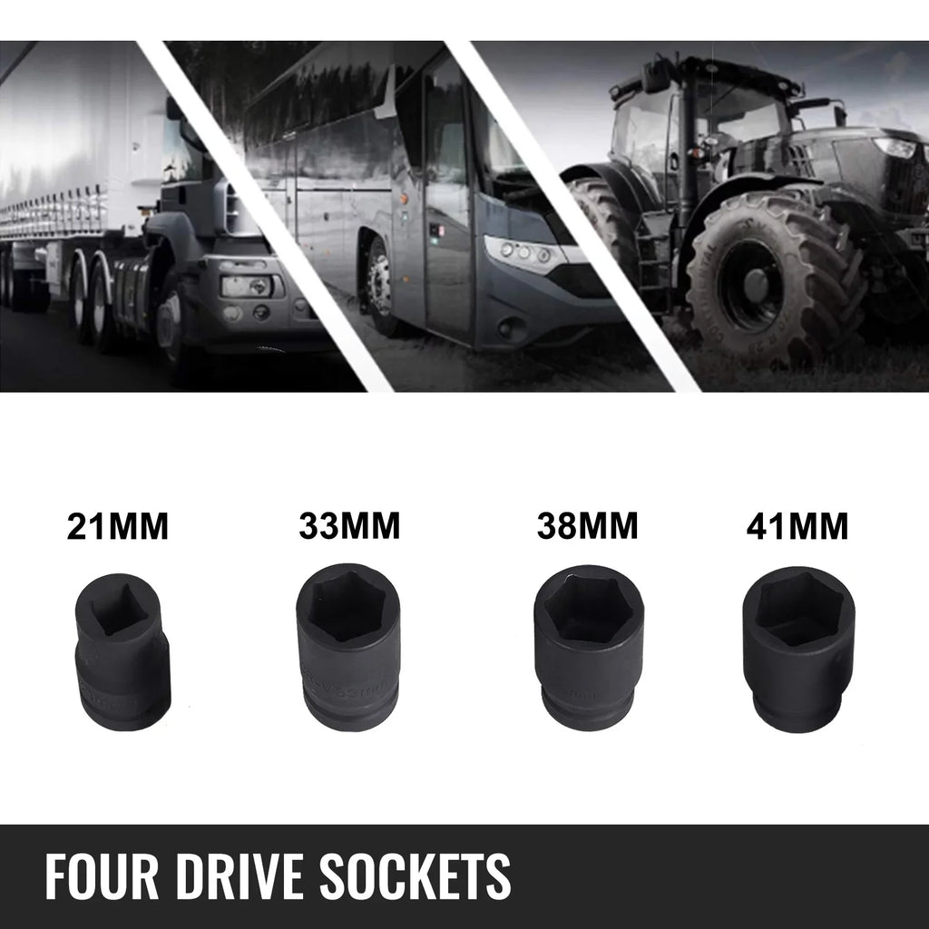 Wrench Torque Set Nut Sockets Multiplier Saving 1:58 Labor Lugnuts Lug Case 4 BENTISM w/