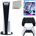 Black Disc) Controller, Disc Destruction Cloth ( Playstation Version 5 Microfiber Cleaning Bundle Allstars Midnight Extra with and PS5