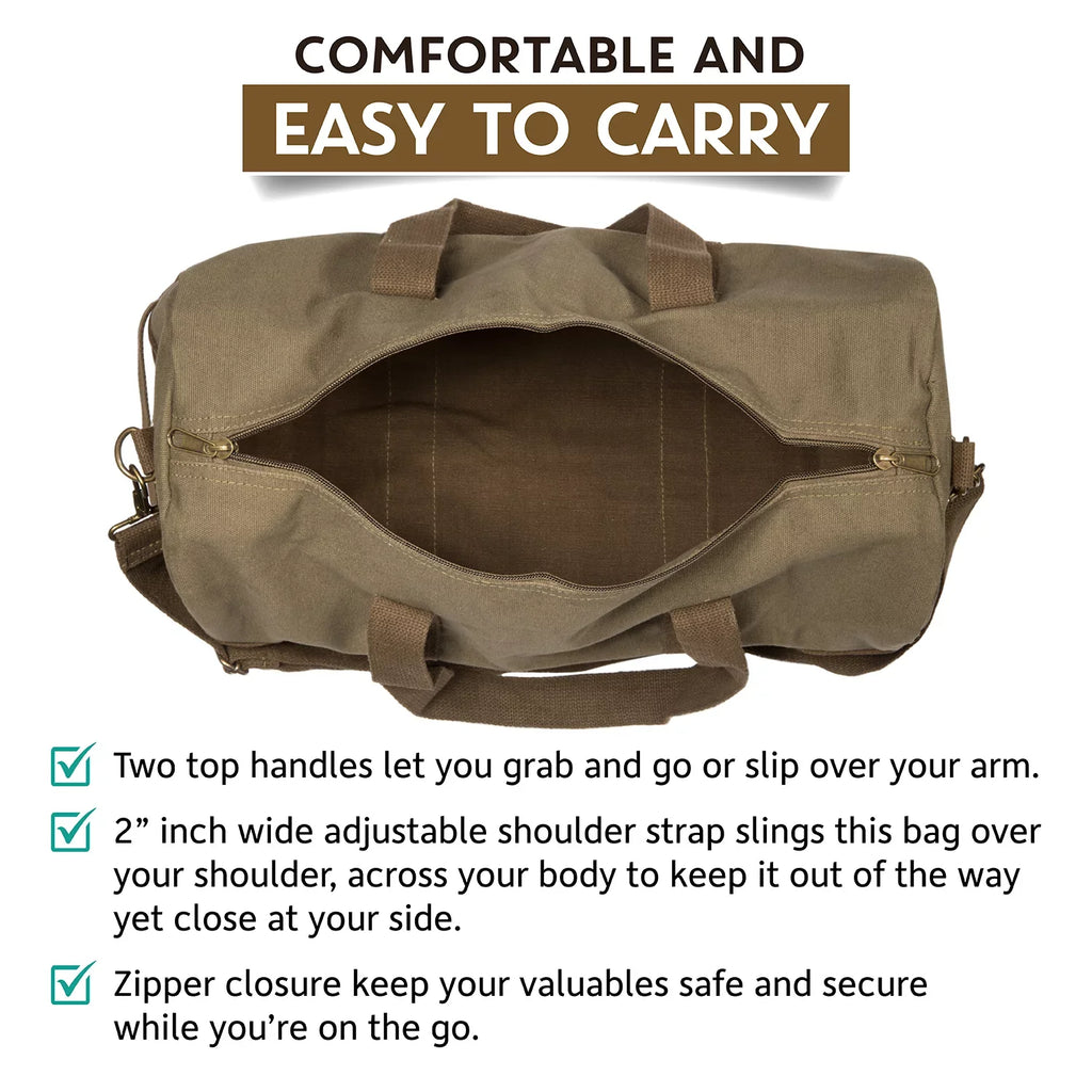 Travel Sport Canvas Up Bag F 19" Two Tone Beard Weekender the Duffel Brown