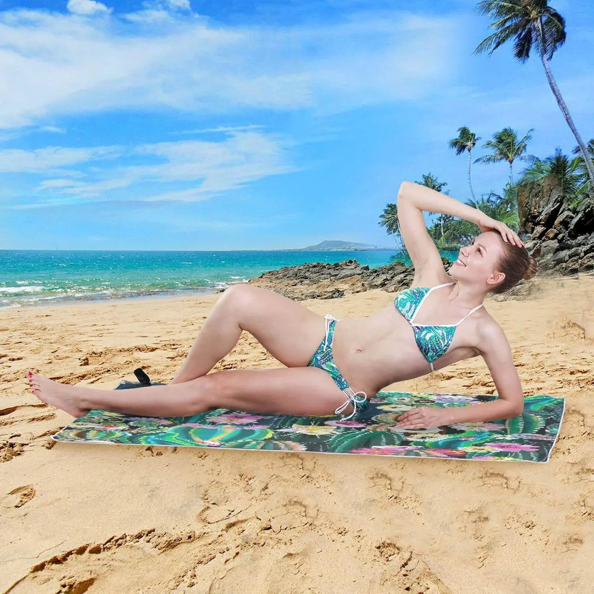 Quick Oversized Bestwell Travel Camping Succulent Dry Beach Swimming Compact Cactus Holiday（251） Lightweight - - Towel Super Absorbent Towel for Towels