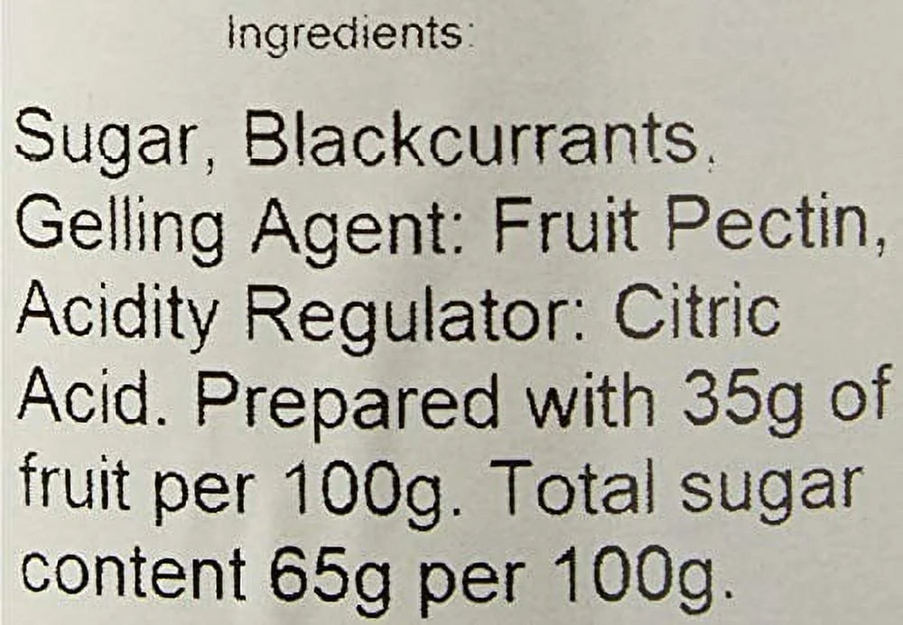 scottish preserve ounce 12 preserve, blackcurrant