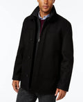 Men's Button Fog Charcoal, Coat, Medium Car Blend Wool Front London