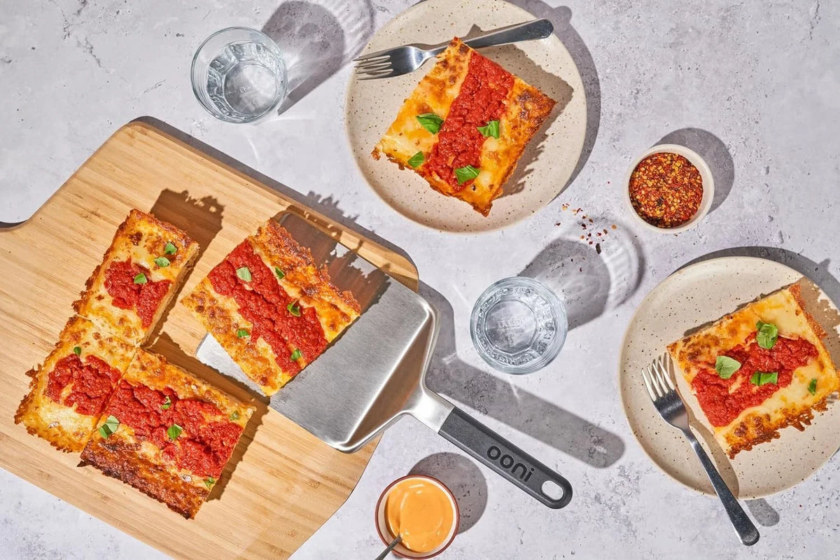 Steel Pizza Spatula Spatula, Rectangular Detroit Grill Kitchen Pizza Stainless Utensil, Oven design Accessories, Pan - Tools Pizza Cutter, Pan Spatula