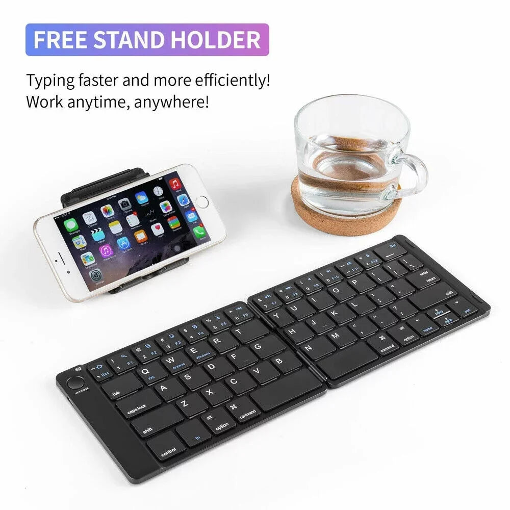 iPad Android Keyboard PC Phones iPhone Foldable Tablet Universal Bluetooth for Wireless Keyboard Mac Mini