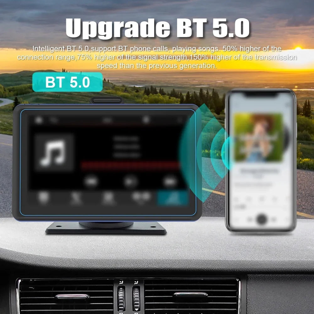 Player Camera Portable Car Car Stereo 7'' Car Audio 720P 5.0 5.0 Compatible Dual Car Nebublu 720P USB USB Dual Car Compatible Android Auto Pinnaco BT 12 Portable Compatible MP5 Stereo,Receiver