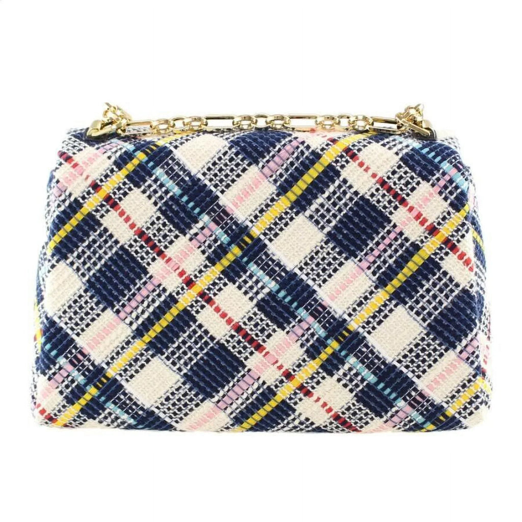 Tweed Carlyle Medium Kate York Spade Shoulder Fabric Chain New Bag Parchment