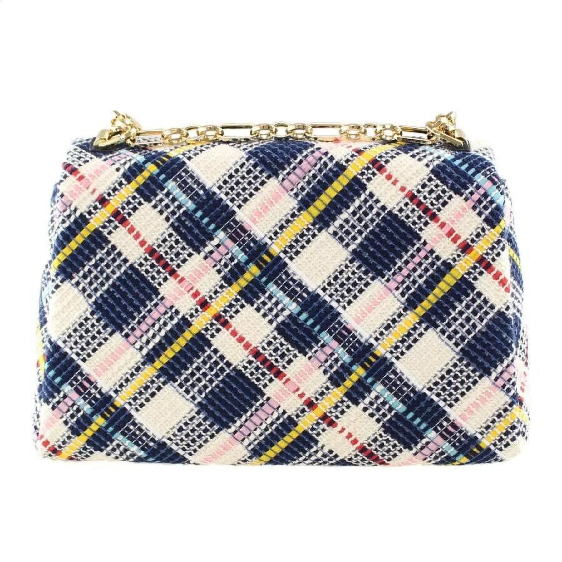 Tweed Carlyle Medium Kate York Spade Shoulder Fabric Chain New Bag Parchment