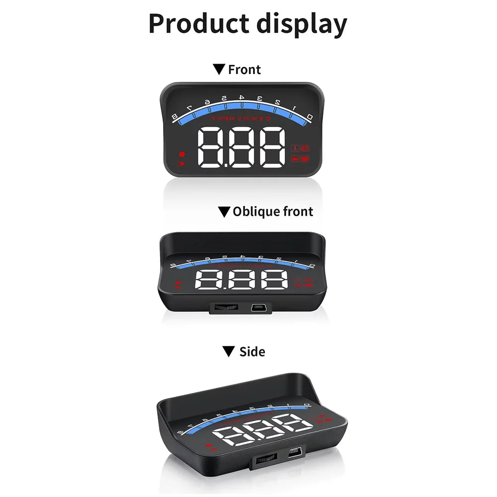 Tachometer RV Speed/liquid Head Display LED Car Up Temperature/Voltage SUV Speedometer Auto M6S Universal Projector II ODB Truck 3.5" Display Carevas HUD