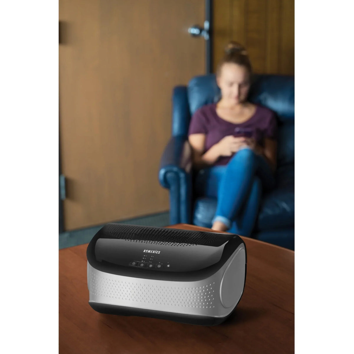'- Purifier AP-DT10 429 - HoMedics Desktop Air Sq. ft. HEPA, (Black) - TotalClean Black Ionizer