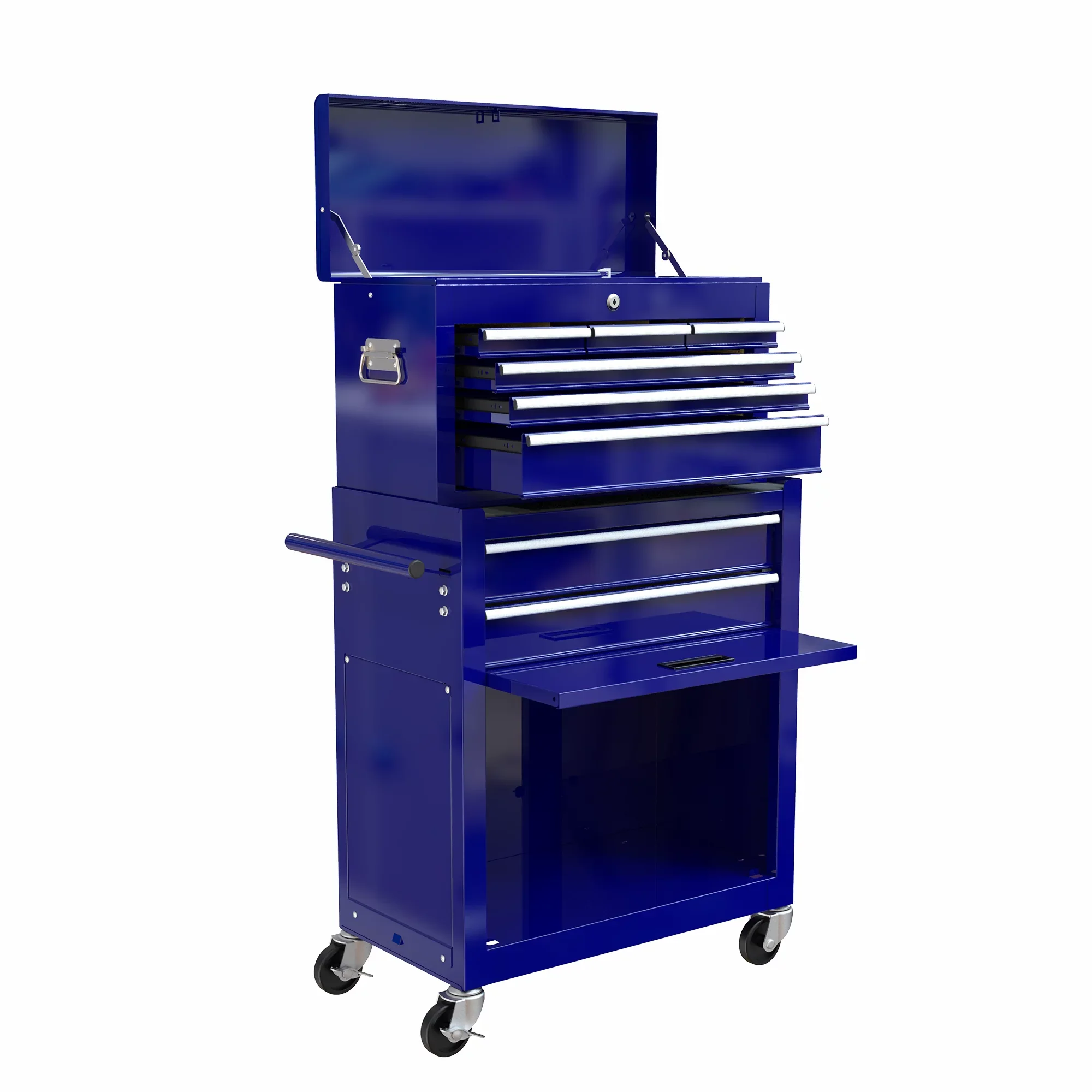 Drawers, Tool Hidden Chest Sliding On Organizer Rolling Capacity Drawers, Box, with Chest Cabinet Tool Lockable Blue with 8 Tool & Box Double with Wheels Large 2-IN-1 Drawers, Tool