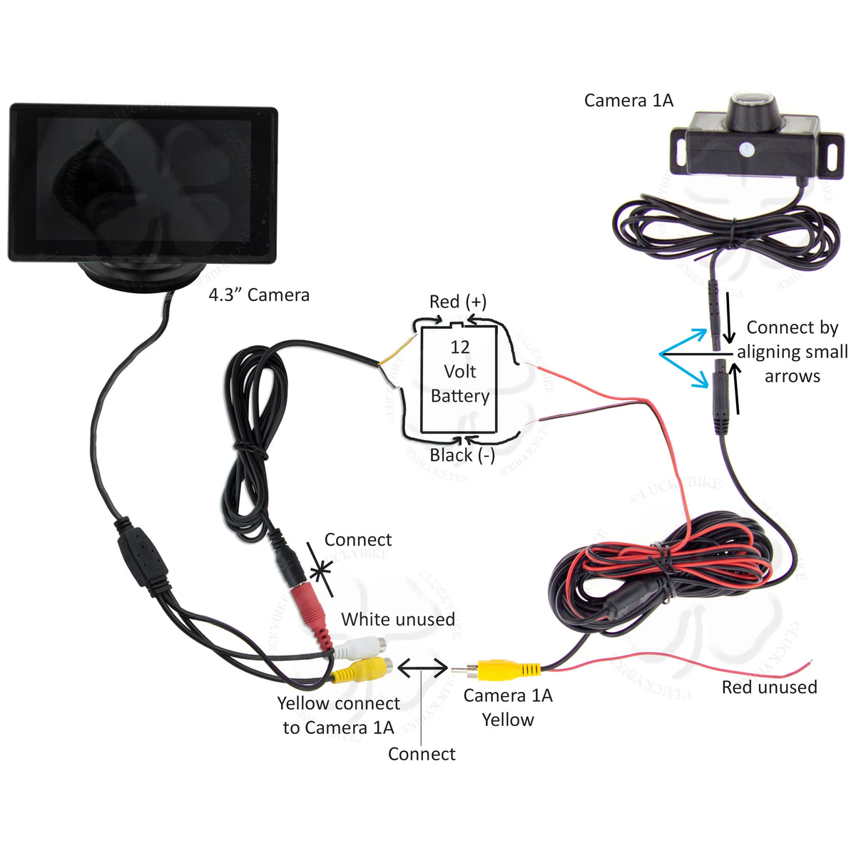 Backup Inch Motorcycle RCA Auto Camera Monitor Screen Car Color VGA 4.3 LCD
