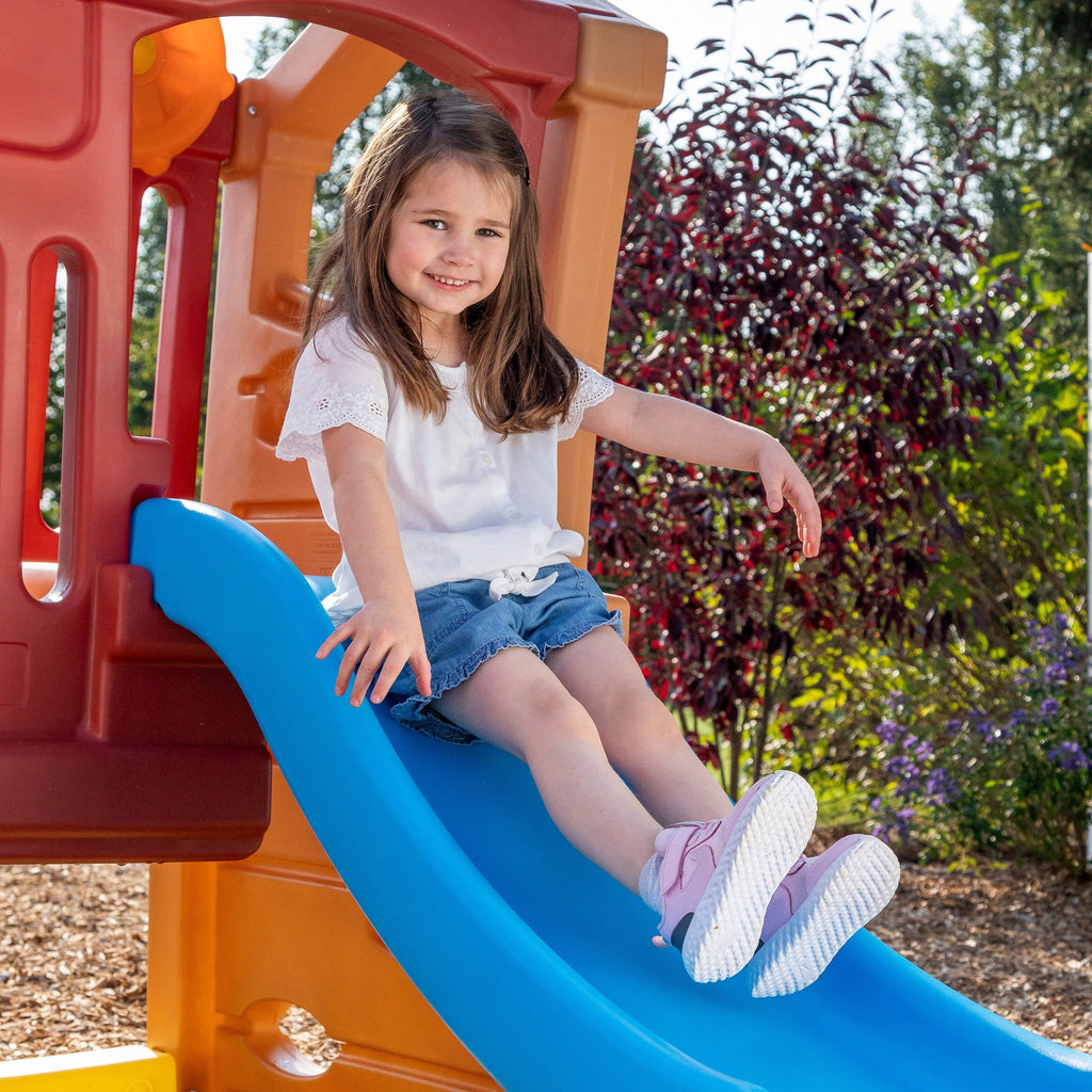 Toddlers Play Double Slide Climber, Up Step2