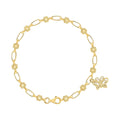 Kids Kesho Karat for Kristen Charm Sterling Bracelet Gold-plated 18 Butterfly Silver, 6"