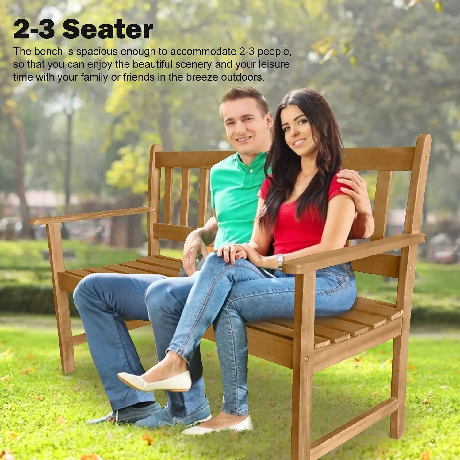Pool Patio Wood (Natural) Balcony Bench Beach Wooden Park Garden Garden Deck Porch Wood exterior Bench Bench Acacia Furniture Wood Bench for exterior Backyard