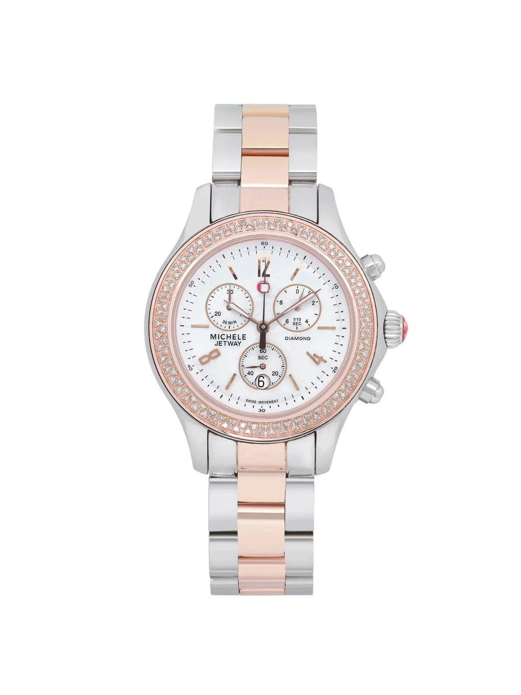 Quartz Ladies MWW17A000017 0.50cttw Watch Diamond Michele Jetway Steel 40mm