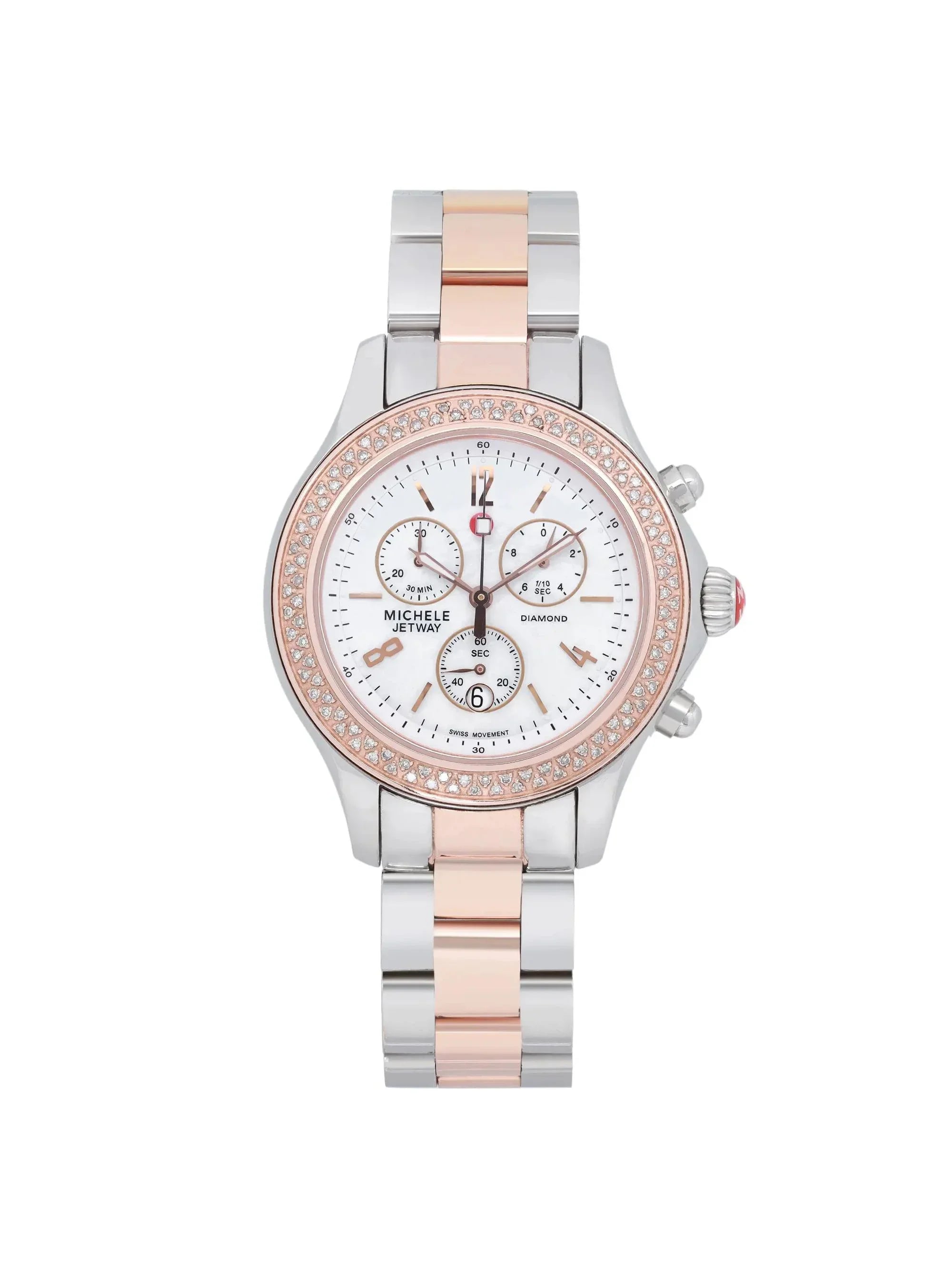 Quartz Ladies MWW17A000017 0.50cttw Watch Diamond Michele Jetway Steel 40mm