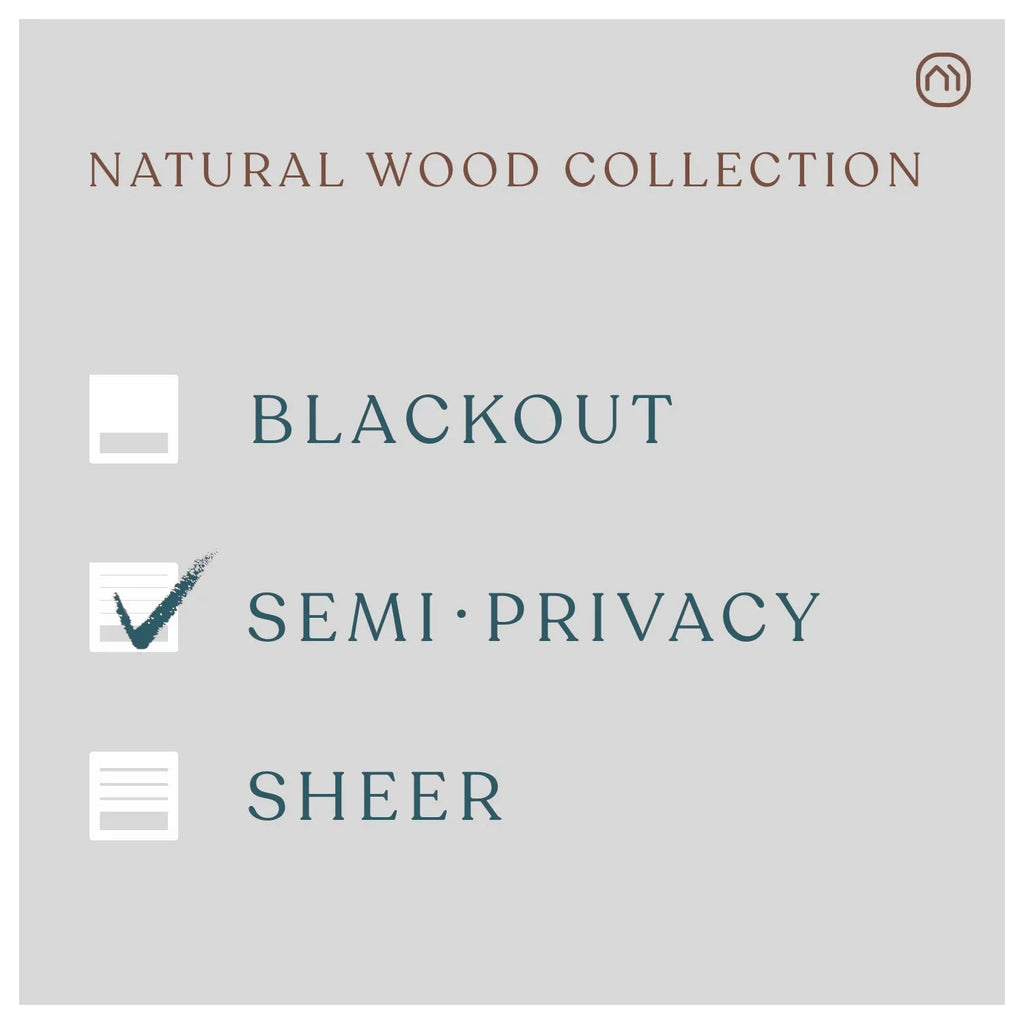 | Privacy) Bamboo | Custom Roman 60"H MOOD Cedar Woven Shades 52"W | for Wood Natural NATURAL Natural | Cordless (Great Shades X Designer Windows