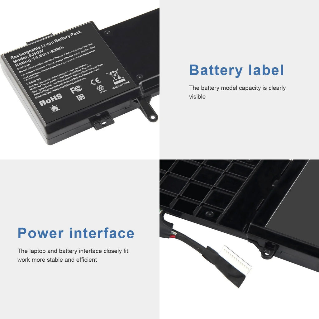 14.8V Alienware 92Wh R2,Alienware R3 17 17 For