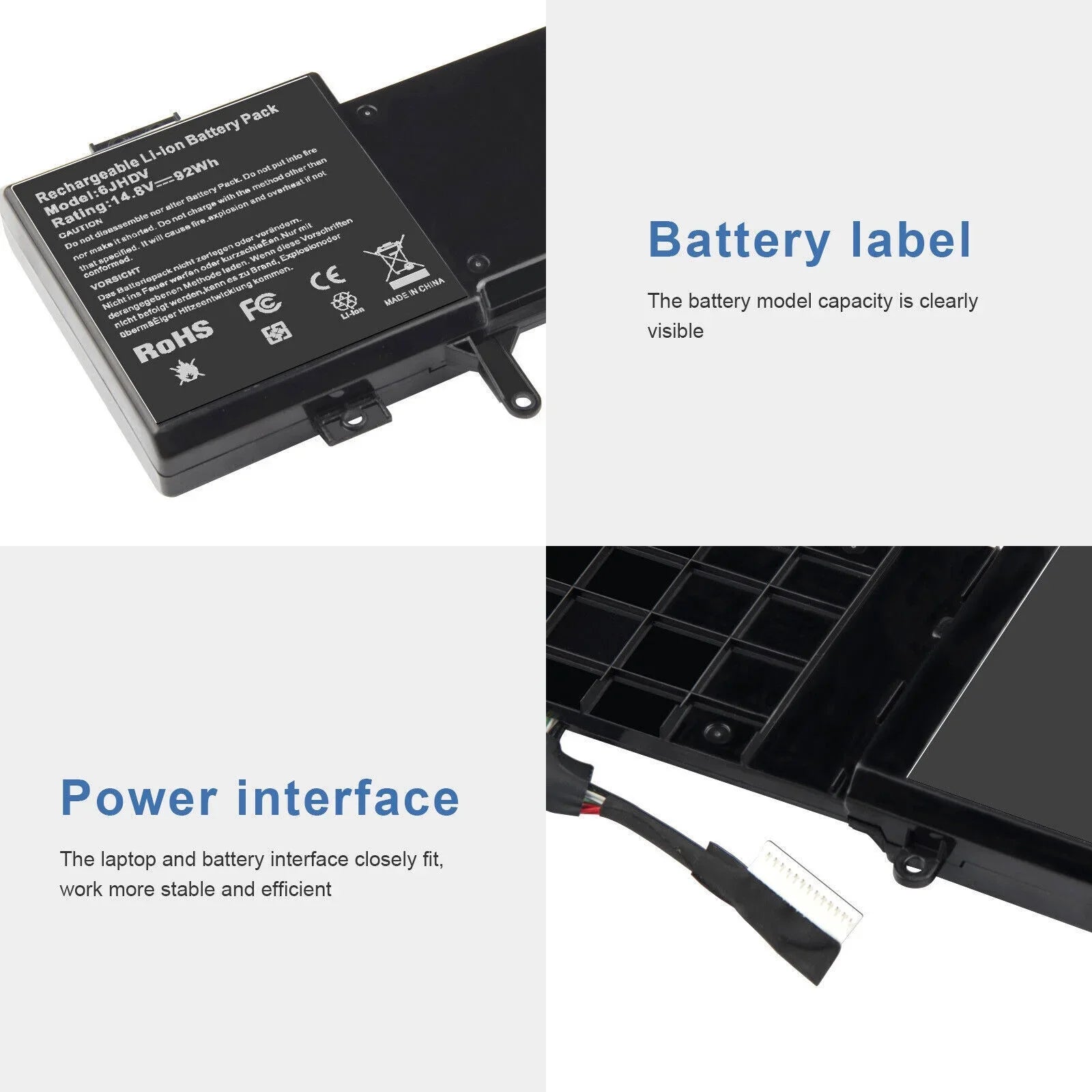 14.8V Alienware 92Wh R2,Alienware R3 17 17 For